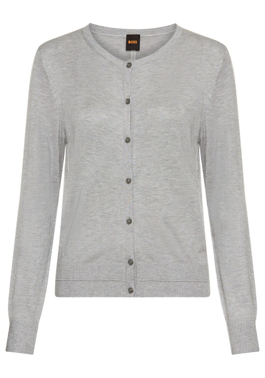 

Вязаный кардиган BOSS Orange, Silver grey