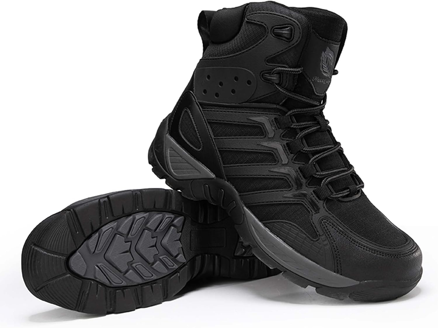 

Мужские тактические ботинки- дышащие легкие походные военные ботинки- противоскользящие мотоциклетные боевые ботинки- ботинки для пустыни на открытом воздухе- туристические и альпинистские ботинки Dzbajrqm, черный