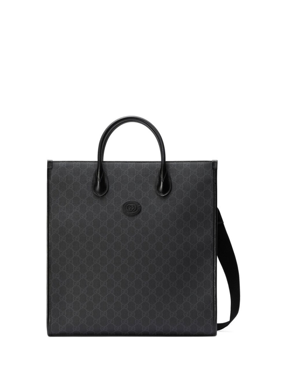 

Gucci сумка-тоут среднего размера с логотипом Interlocking G, черный