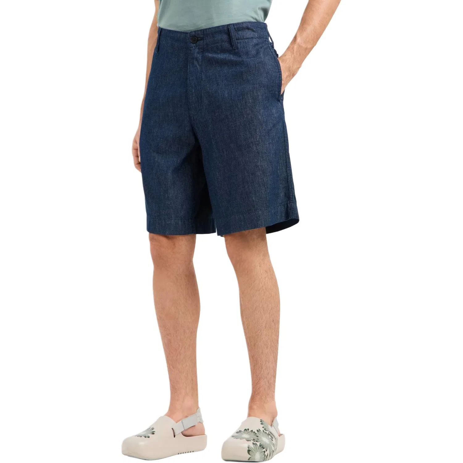 Шорты бермуды Asv Chambray Denim из коллекции Peace Capsule EMPORIO ARMANI, Dark Blue — фото 3
