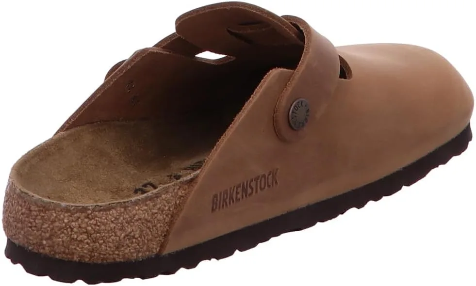 Birkenstock Boston - сабо из нубука, коньячный — фото 2