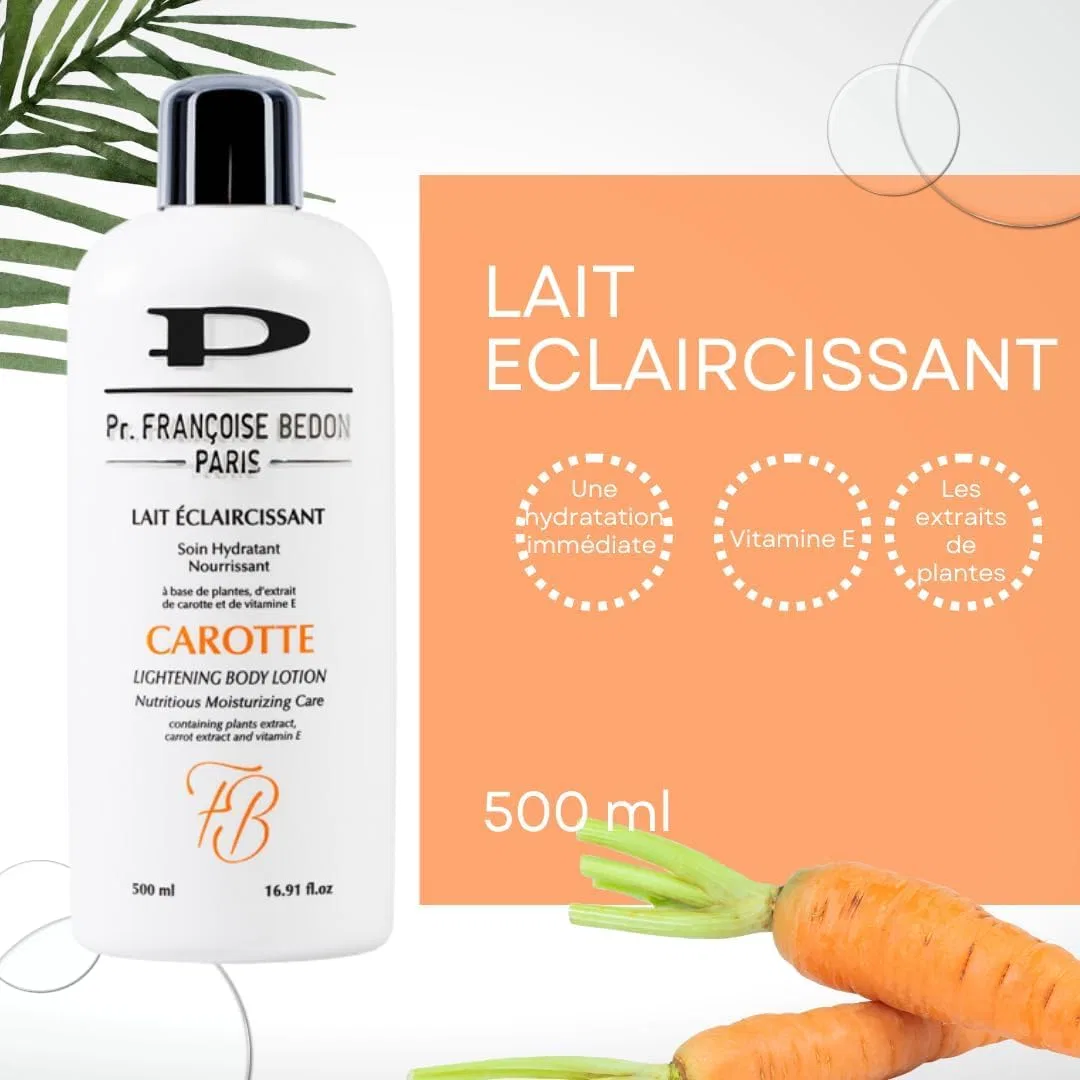 Увлажняющий и питательный лосьон «Carrot Milk» от Pr. Francoise Bedon, 500 мл Kajal — фото 2