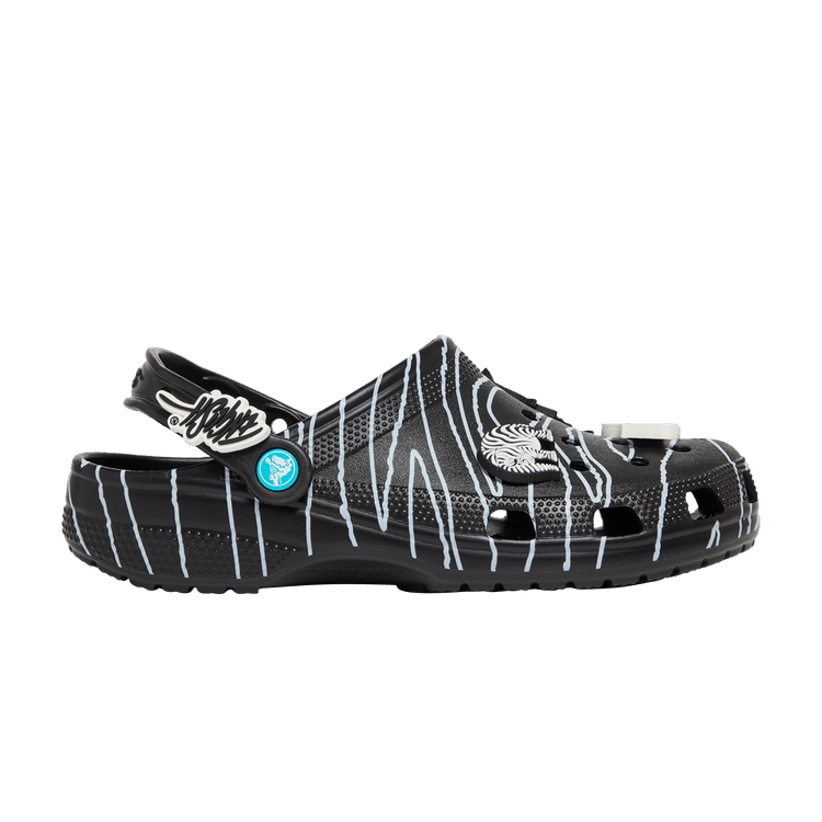 

Кроссовки Crocs Ron English x Classic Clog 'Party Animals - Zebra Black', черный