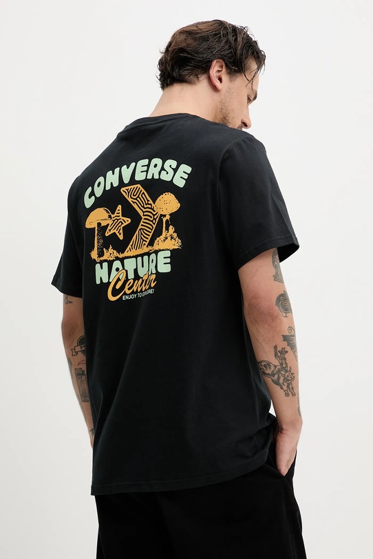 

Хлопковая футболка Converse, черный