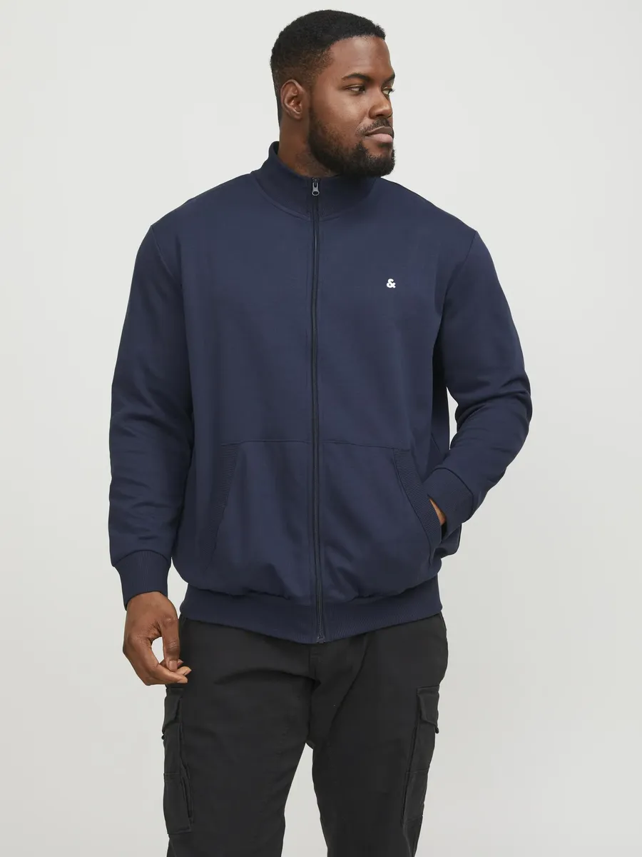 

Толстовка Jack & Jones PlusSize "JJEPAULOS SWEAT ZIP NOOS PLS", синий