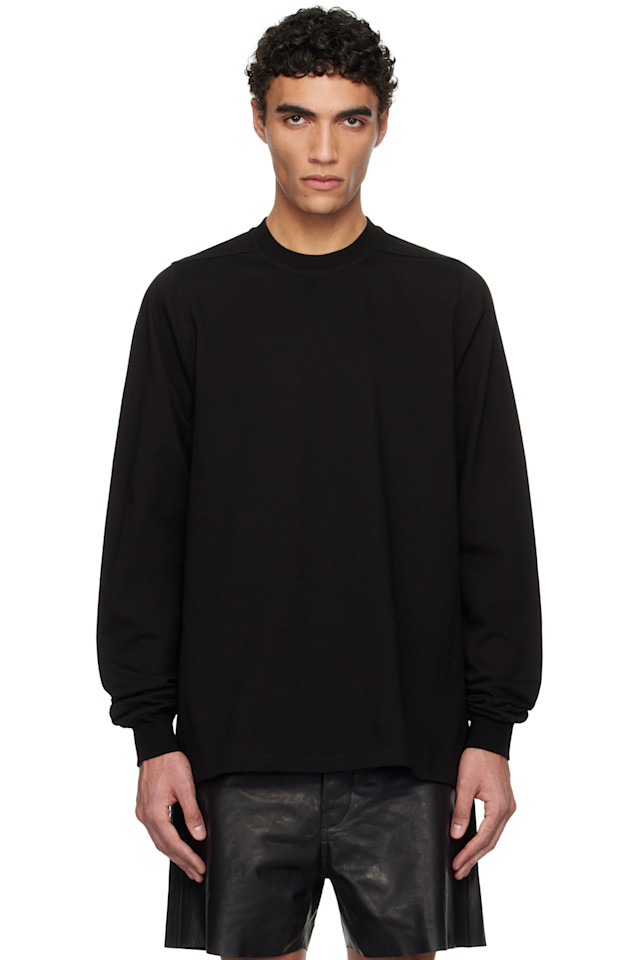 

Голливудский короткий свитшот с длинным рукавом Rick Owens, черный