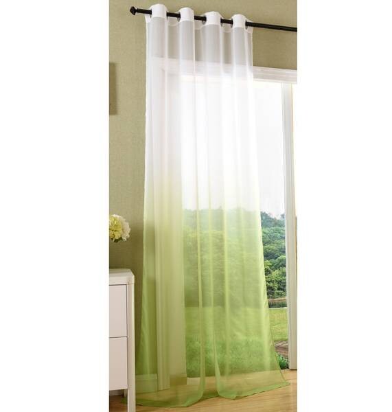 

Штора Gardinenbox transparent Farbverlauf Ösen, 140x245x1 см, зеленый