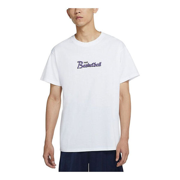 

Футболка basketball alphabet embroidered sports round neck short sleeve white Nike, белый