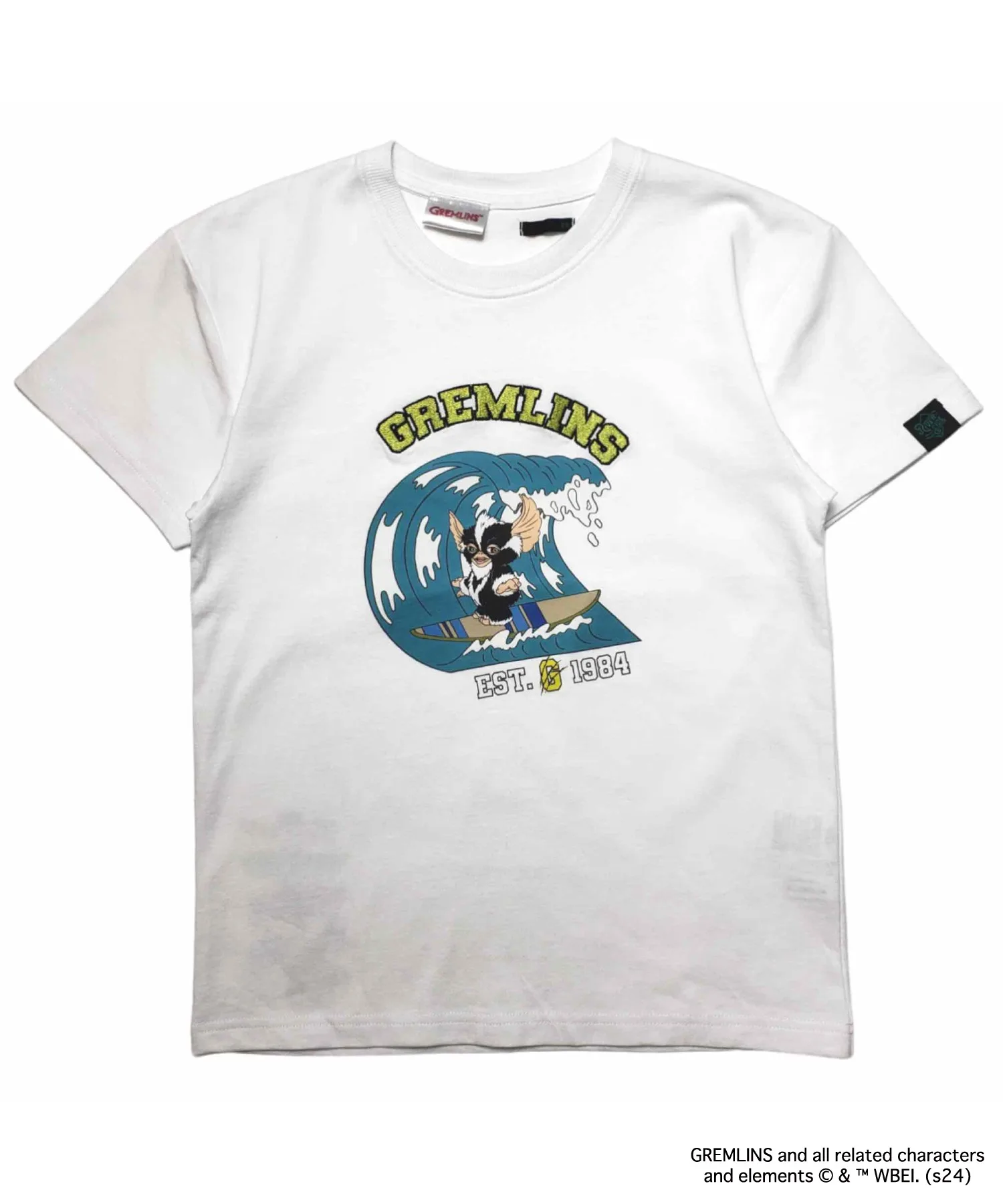 Детская футболка с принтом Gremlins RIVER SIDE CULTURE RSC x GREMLINS SURFING белая — фото 2