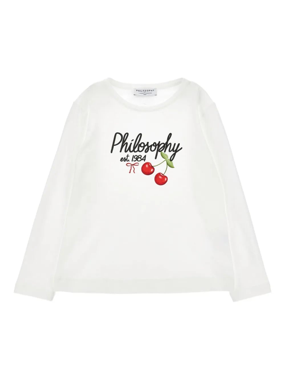 

Футболка с длинными рукавами и принтом Philosophy Di Lorenzo Serafini Kids, белый