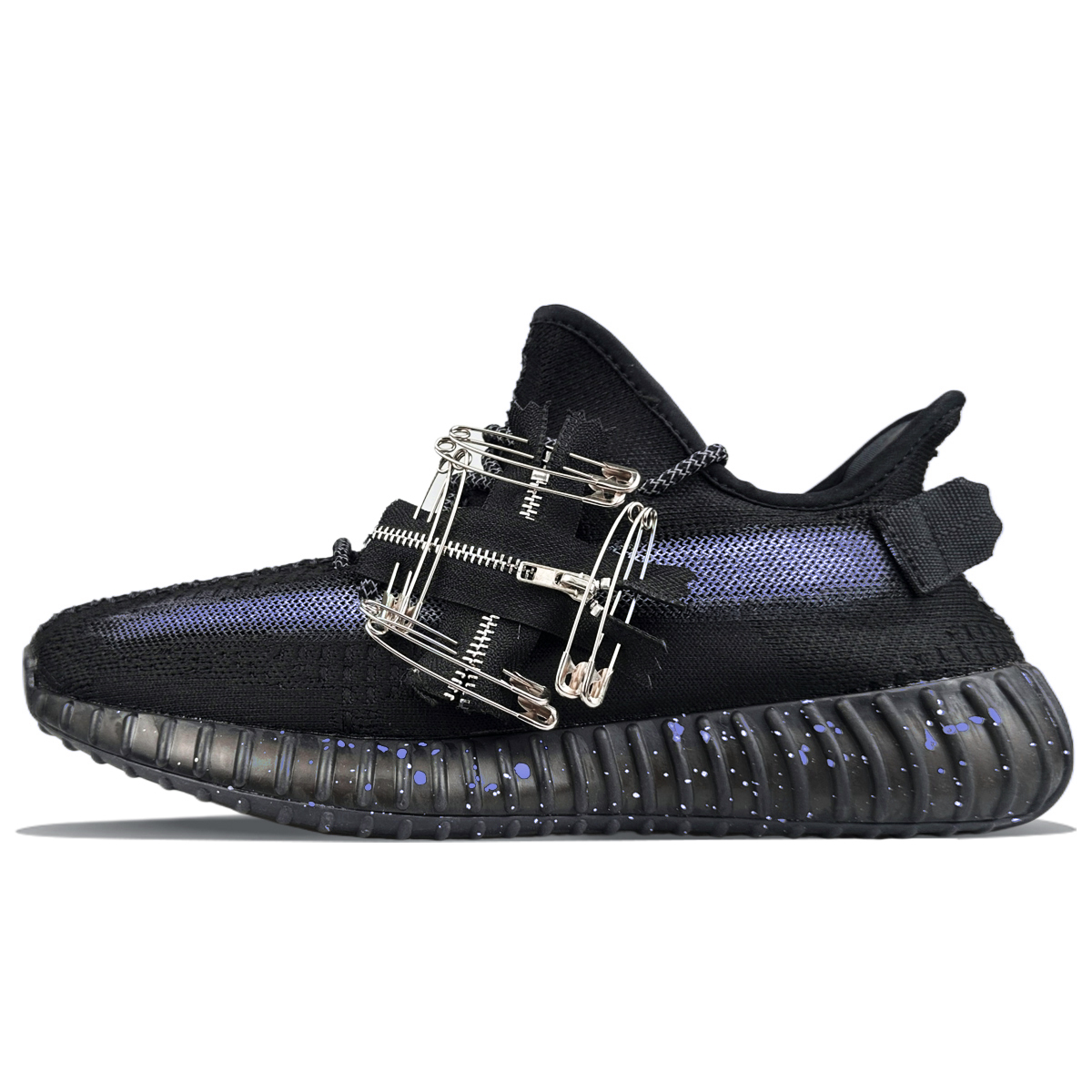 

Adidas Originals Yeezy Boost 350 V2 Low Top повседневные кроссовки унисекс черно-фиолетовые, цвет Black Purple