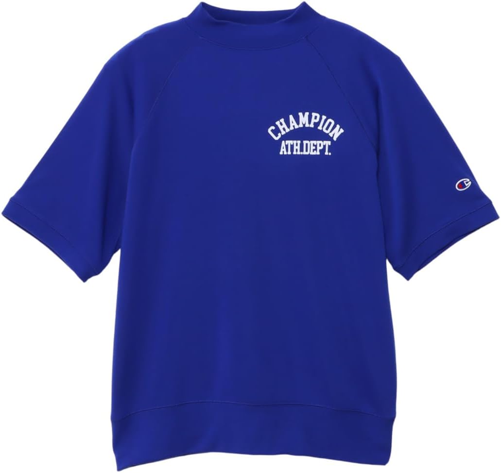 

Мужская толстовка Champion с коротким рукавом, 100% полиэстер, быстросохнущая, эластичная, антибактериальная, с флокированным принтом, свободный крой, Tech Weave Terry C3-BG003, синий