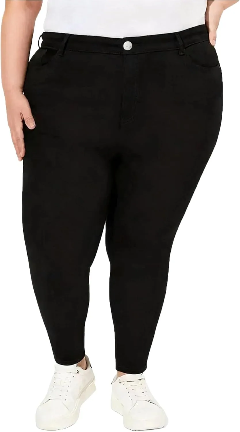 

Плюс сайз скинни джинсы для женщин, высокие, эластичные TAOYIZHUAI