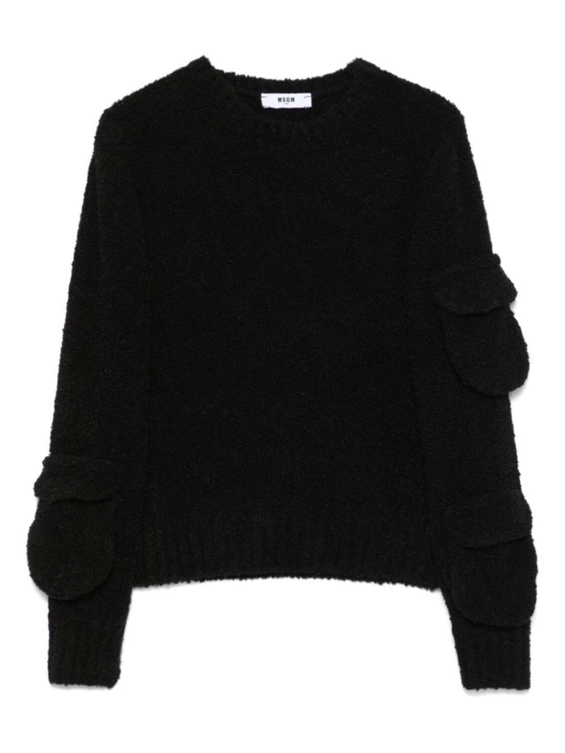 

MSGM Kids свитер букле, черный