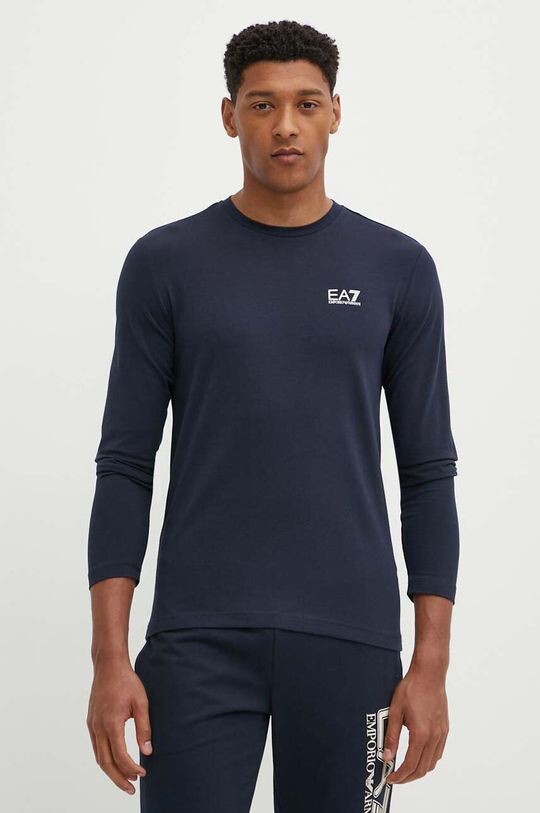 

Лонгслив EA7 Emporio Armani, темно-синий