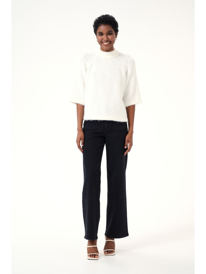 

Kaffe KAemilie Свободный вязаный свитер цвета мела