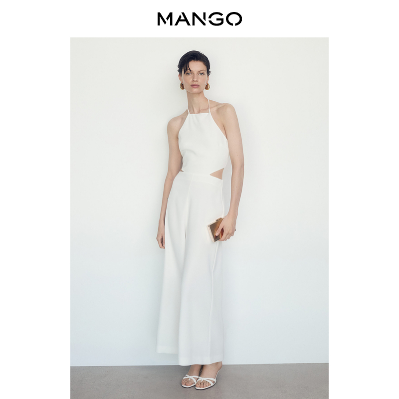 

Комбинезон женский Mango с открытой спиной, белый