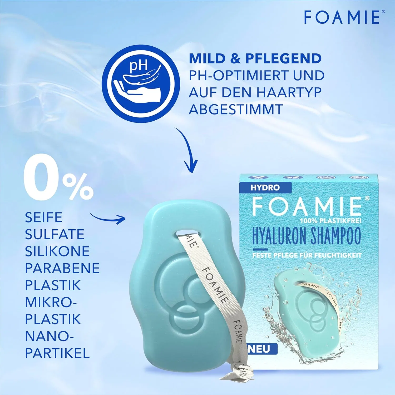 Твердый шампунь «Hydro» с гиалуроновой кислотой от Foamie — фото 3