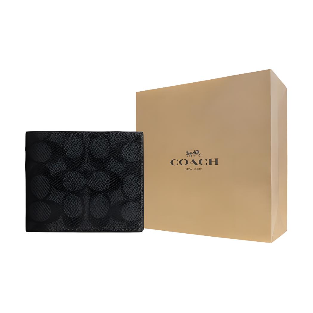 

COACH Кожаный бумажник на молнии, Gift Box Set (Basic Set+Yellow Box)