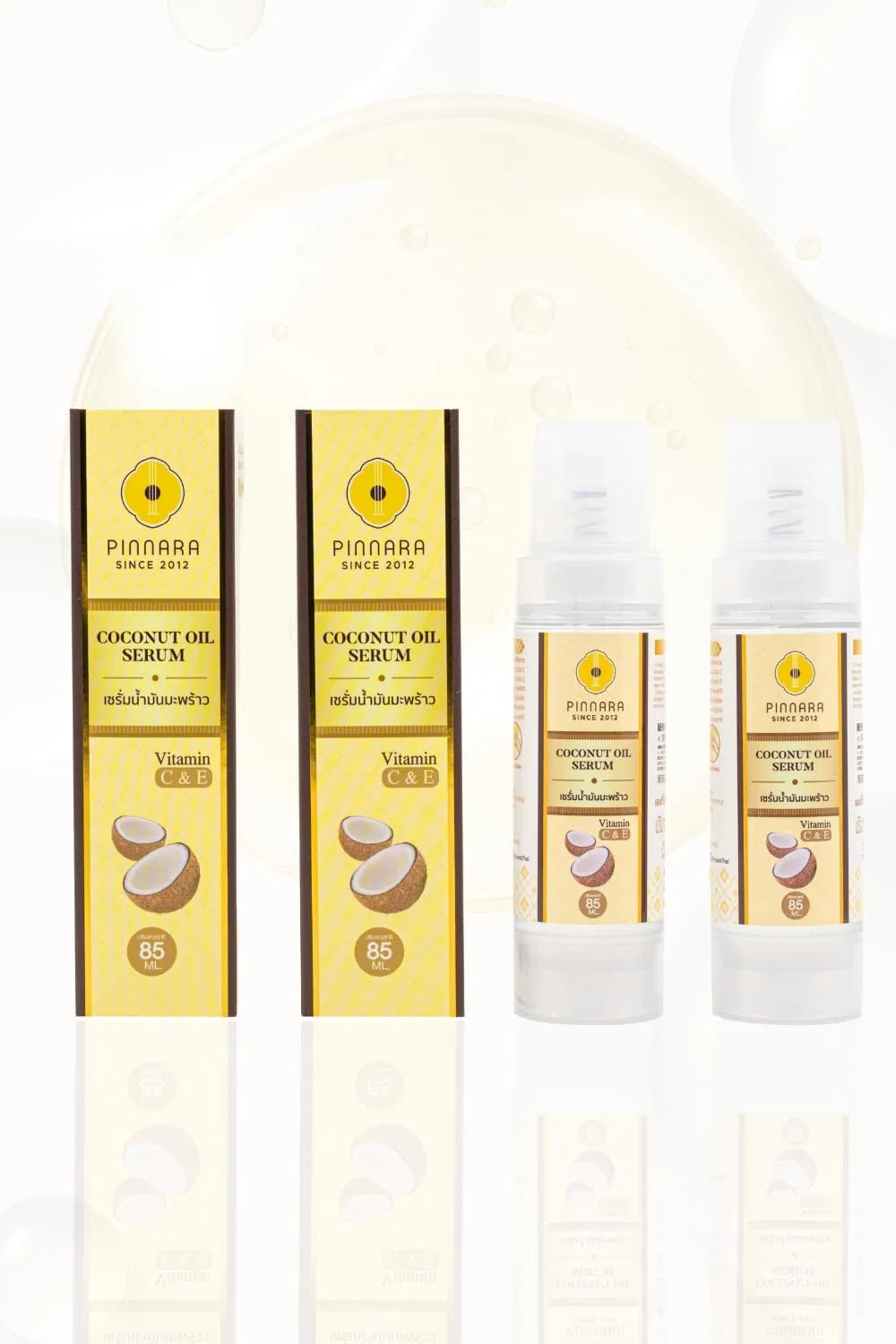 Сыворотка Pinnara — Coconut Oil Serum , 2 бутылки по , органическое кокосовое масло, 85 мл