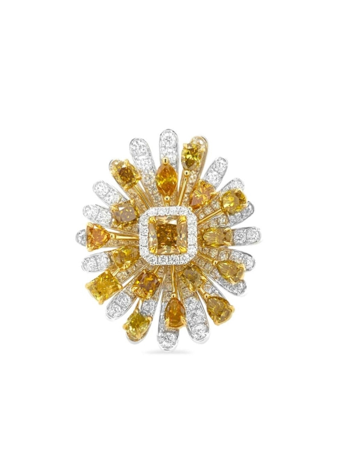 

Коктейльное кольцо из белого золота с бриллиантами HYT Jewelry, желтый