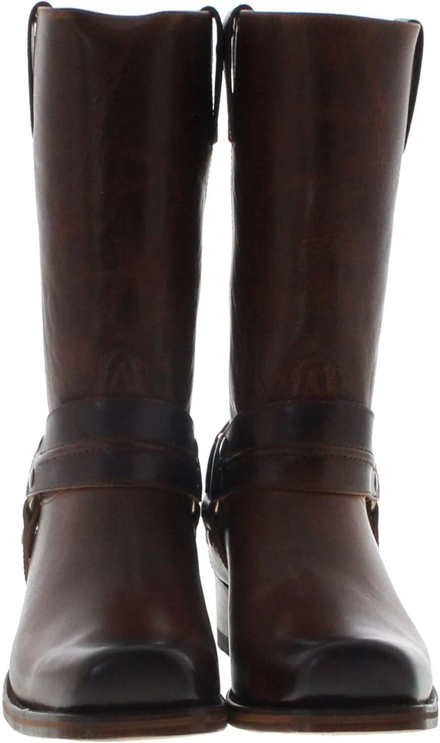 FB Fashion Boots FB Модные ботинки, унисекс, байкерские ботинки, синие высокие байкерские ботинки, кожаные ботинки, коричневые — фото 3