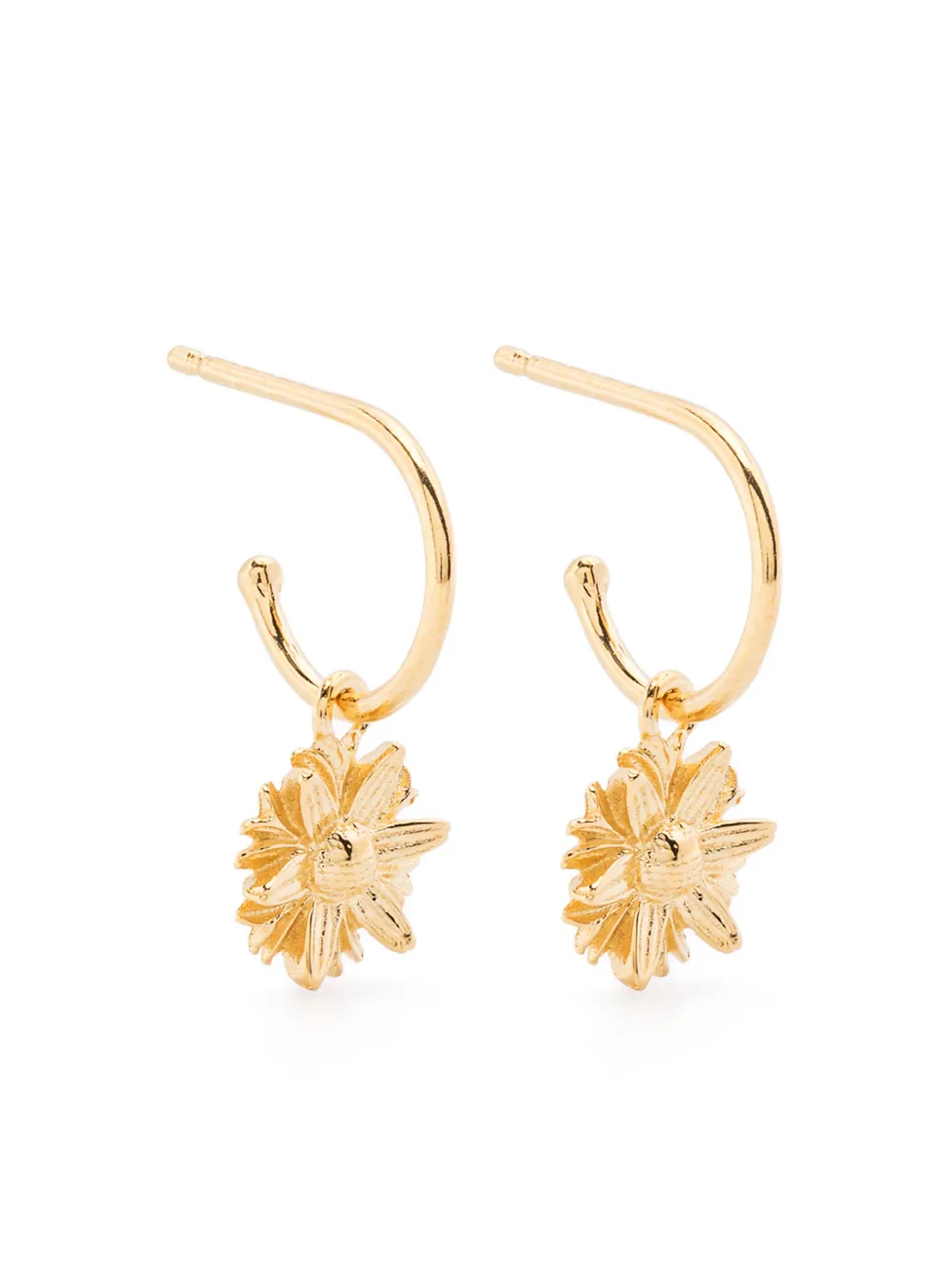 

Серьги-кольца с подвесками в виде ромашек Wouters & Hendrix, золотой