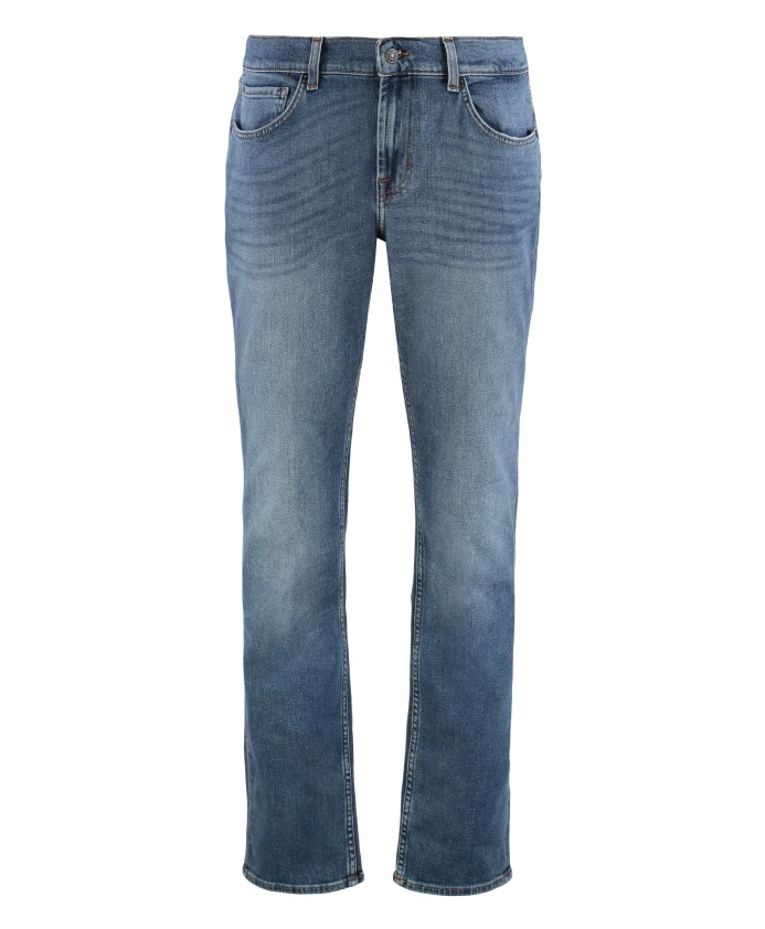 

Джинсы прямого кроя с пятью карманами 7 For All Mankind, синий