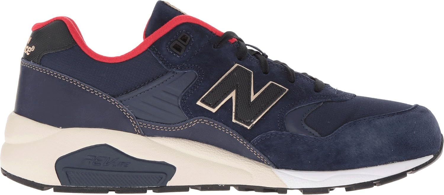 Мужские кроссовки New Balance 580 Classic Lifestyle, Navy/Red/Gold — фото 3