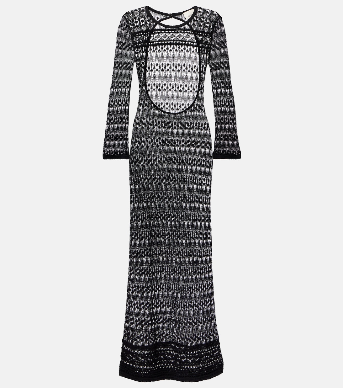 

Платье макси Paloma из хлопка с добавлением кружева Isabel Marant, черный