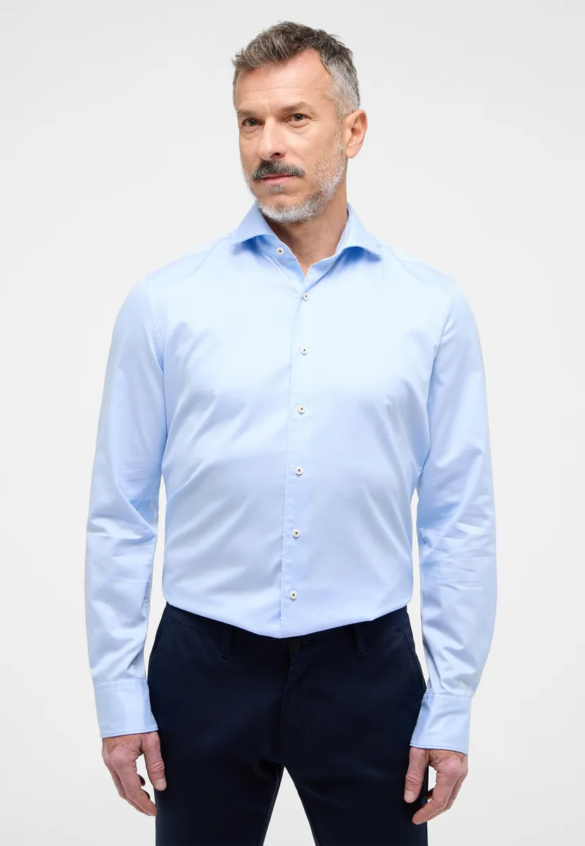 

Рубашка Eterna с длинными рукавами "SLIM FIT", голубой