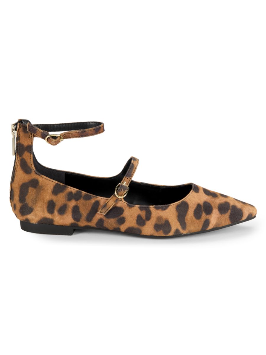 Кожаные балетки с леопардовым принтом Nolita Kenneth Cole, цвет Leopard