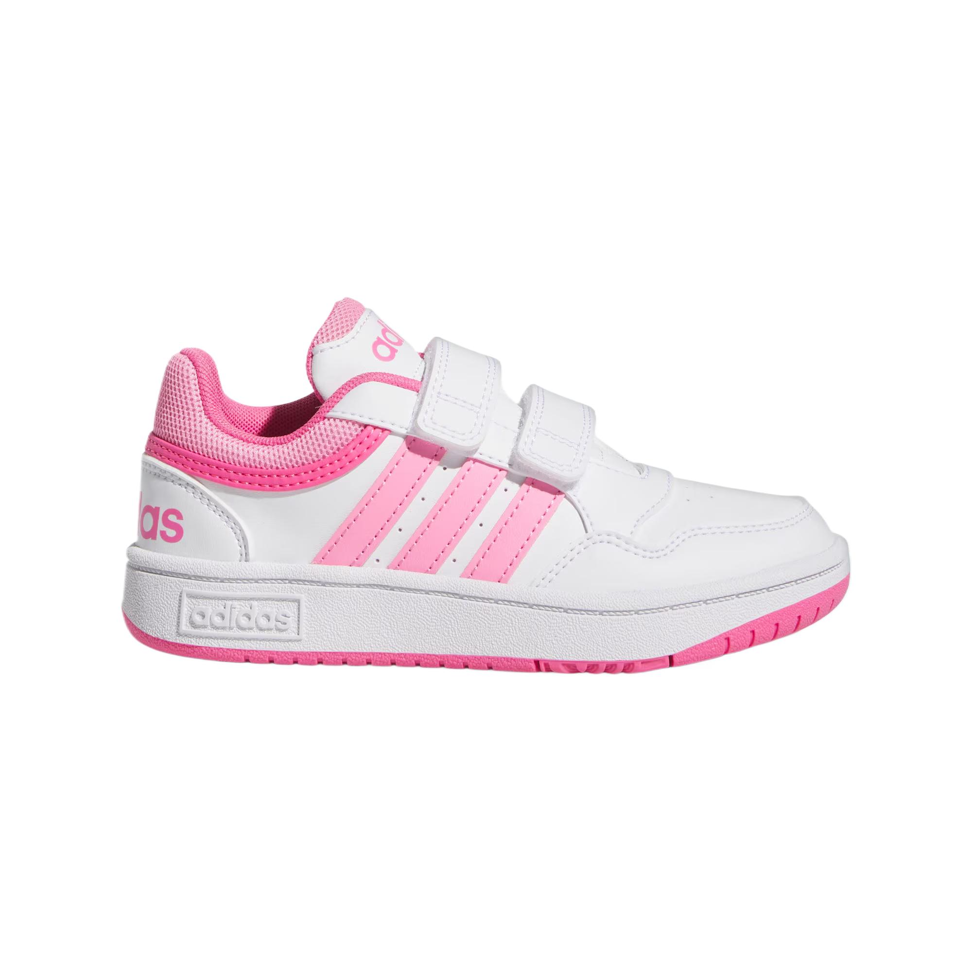 Adidas HOOPS 3.0CFC низкие детские повседневные кроссовки pink white kids' — фото 2