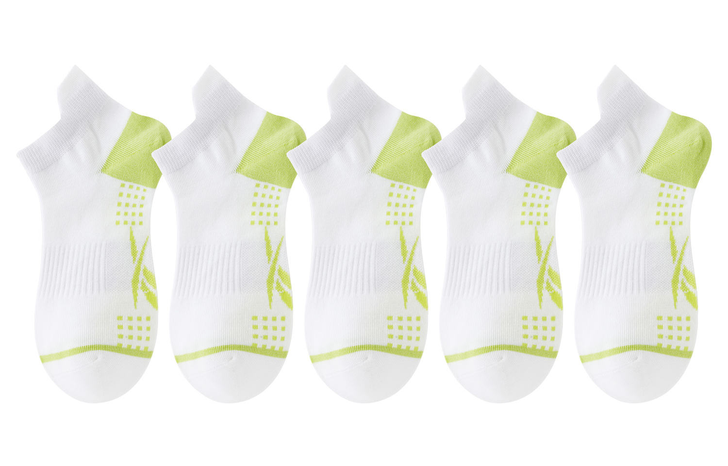 

Низкие носки унисекс набор из 5 пар Reebok, белый