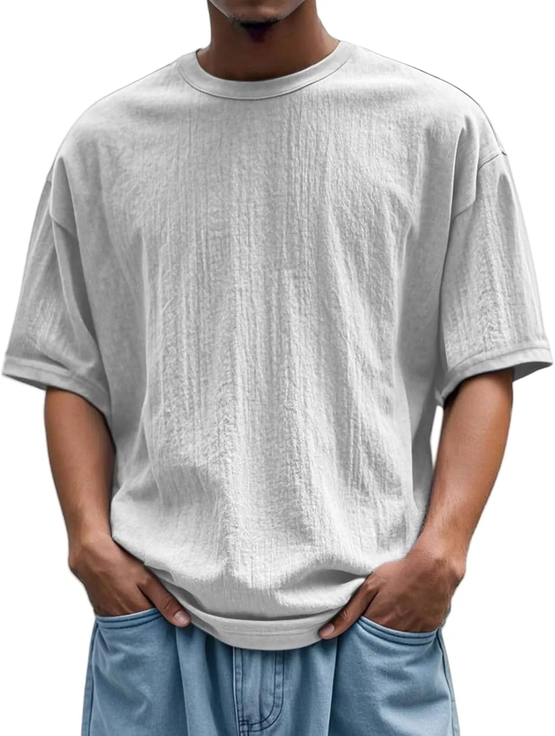 

Мужская футболка Vintage Big and Tall с коротким рукавом, свободный крой RSZGSWS