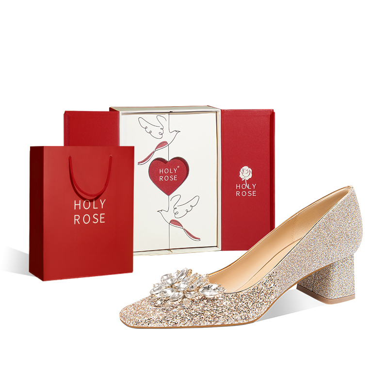 Holy Rose Туфли на высоком толстом каблуке, женские, Joy Of Golden Heart's Beat