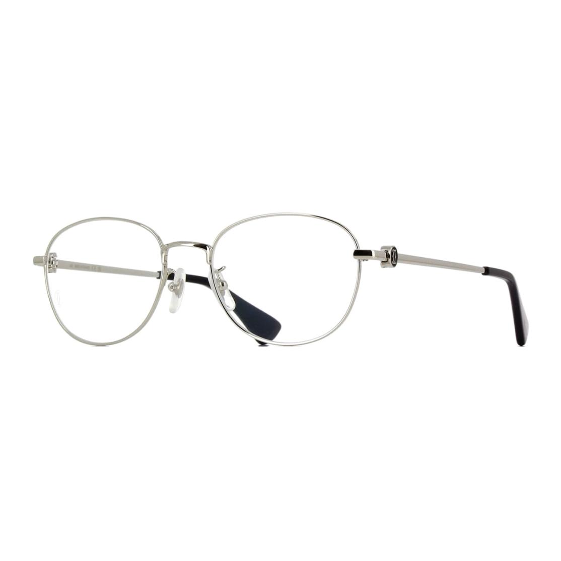 

Cartier Очки с круглой оправой и гравировкой логотипа, Silver