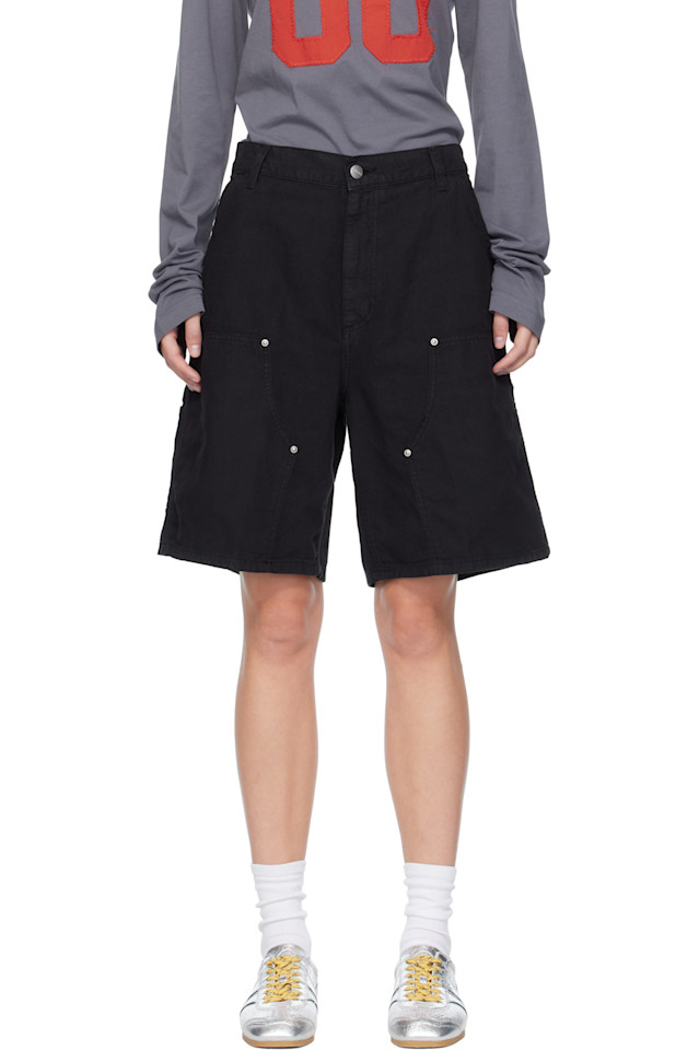 

Carhartt Work In Progress Черные шорты Брэнфорд с двойными коленями