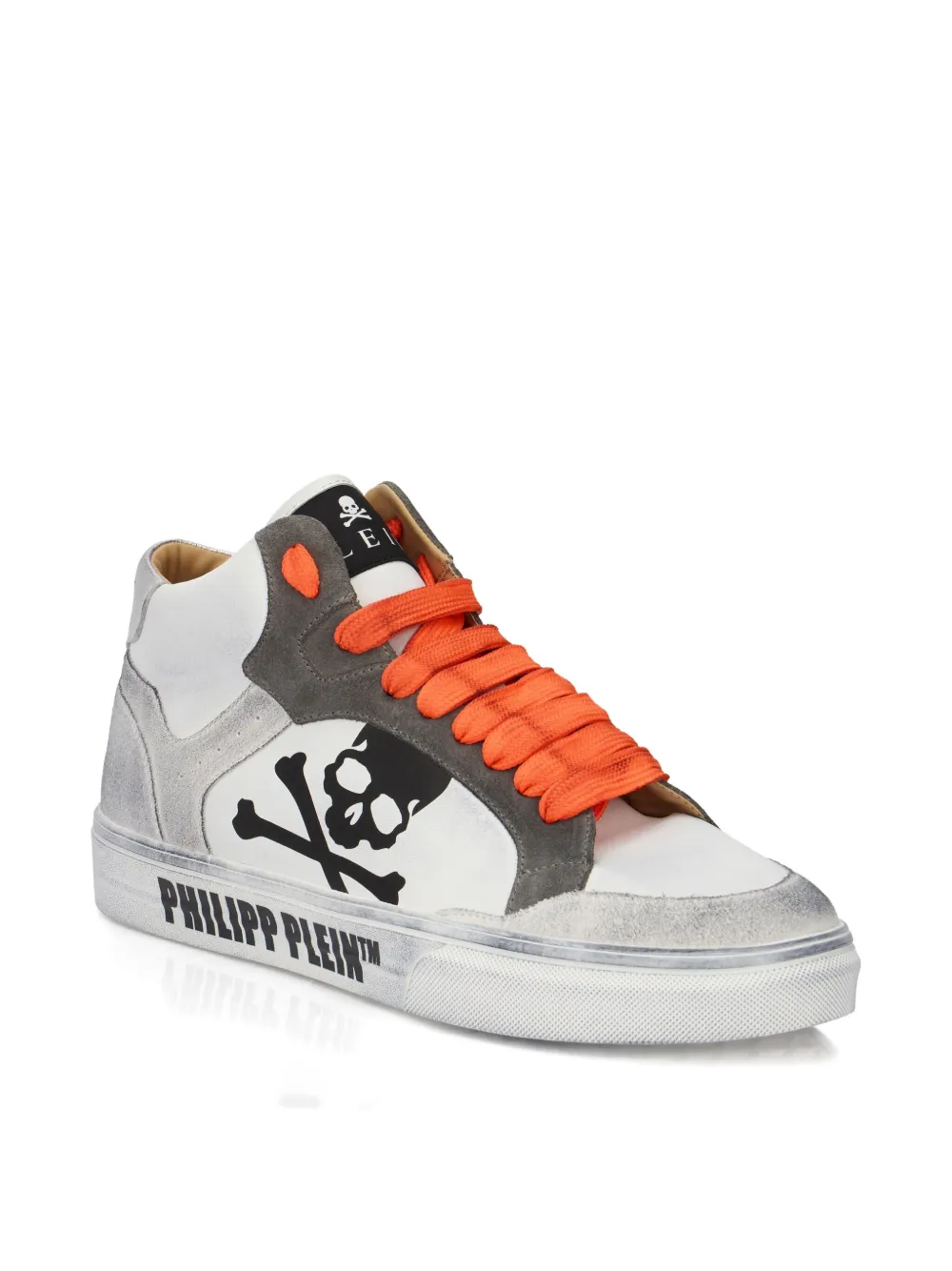 Высокие кеды X Retrokickz с черепом Philipp Plein, белый — фото 2
