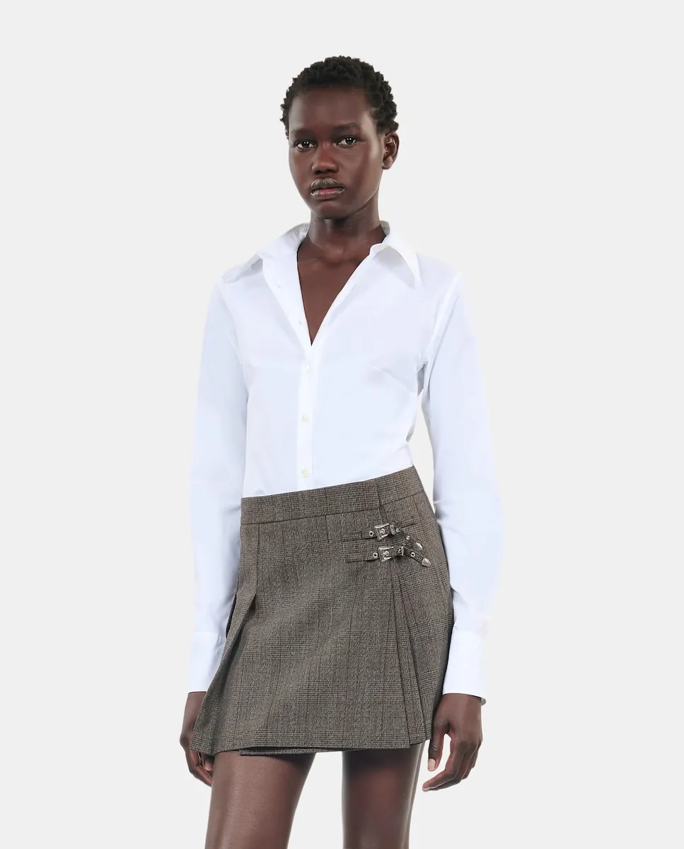 

Женская рубашка облегающего кроя с длинным рукавом The Kooples, белый