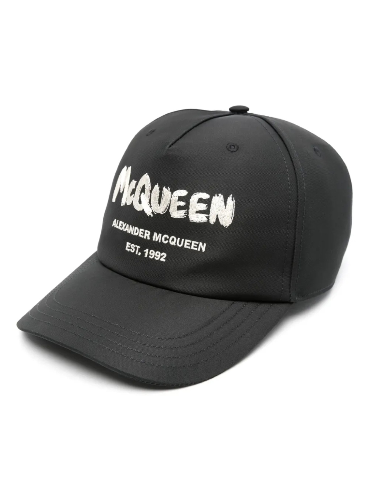 

Alexander McQueen кепка с вышитым логотипом, черный