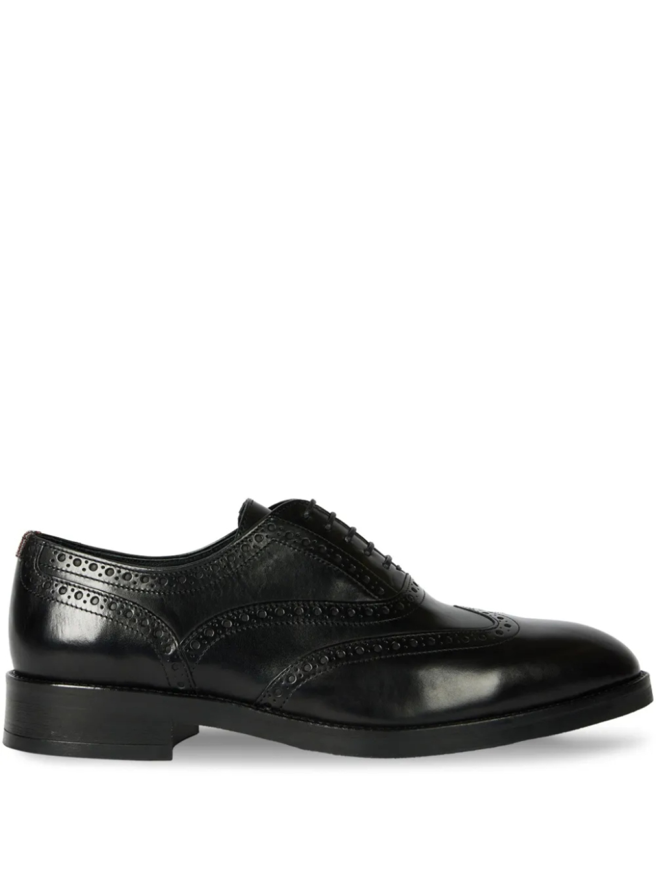 

Кожаные броги Paul Smith с вырезами, черный