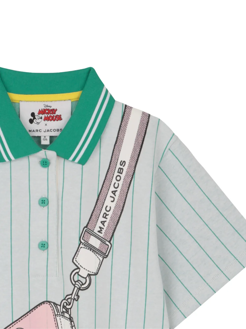 Полосатое платье с оборками из коллаборации с Disney Marc Jacobs Kids, серый — фото 3