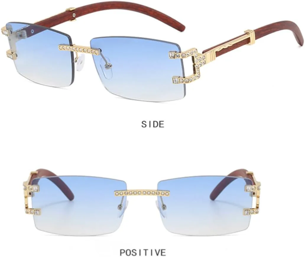 

Солнцезащитные очки с защитой UV400 | Малые безободковые линзы с градиентом | Для женщин и мужчин | Для занятий спортом на открытом воздухе и вождения DSVIGF, Pink