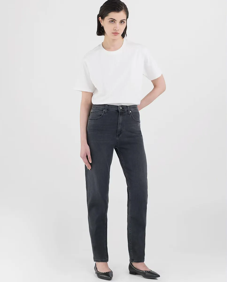 

Женские прямые джинсы с шариковым кроем Replay, темно-серый