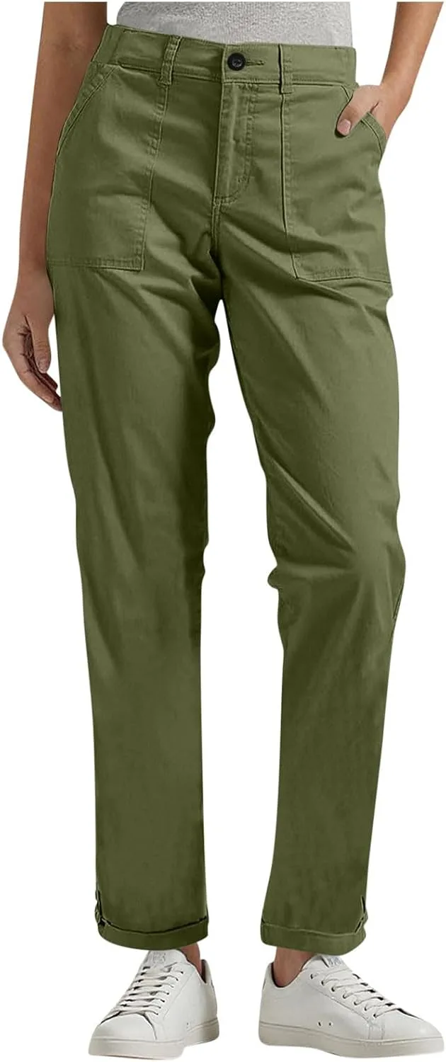 

Xiaojmake женские укороченные брюки wide leg с карманом