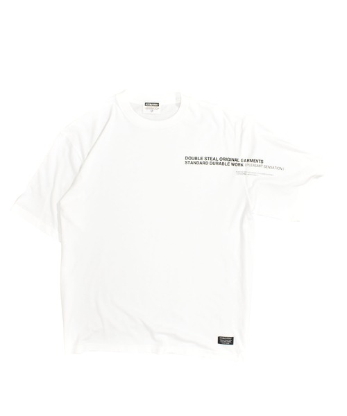 

Футболка с принтом, удлиненная, бренд DOUBLE STEAL, белый