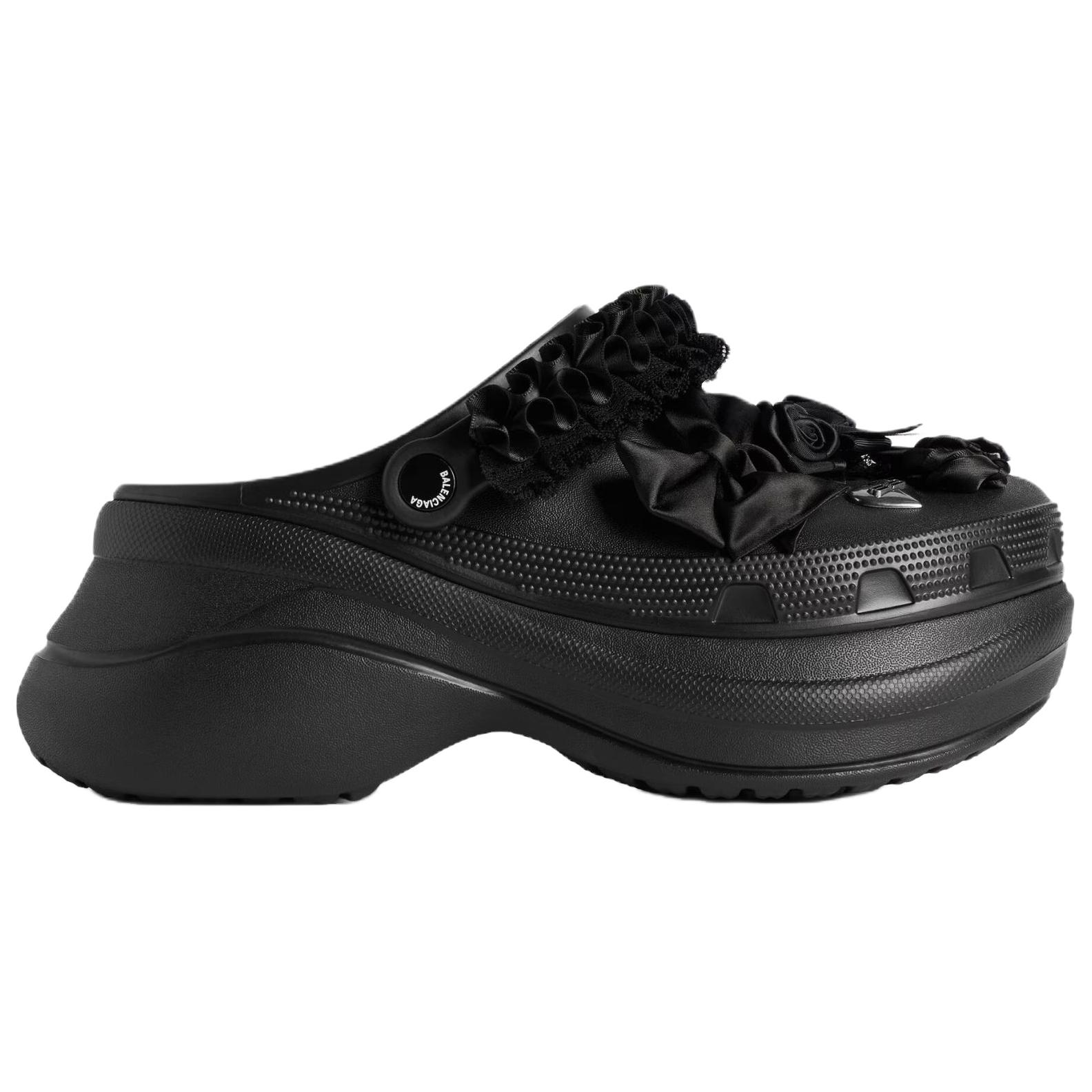 Кроссовки Crocs Collaboration Jibbitz для женщин, Balenciaga, черный — фото 3