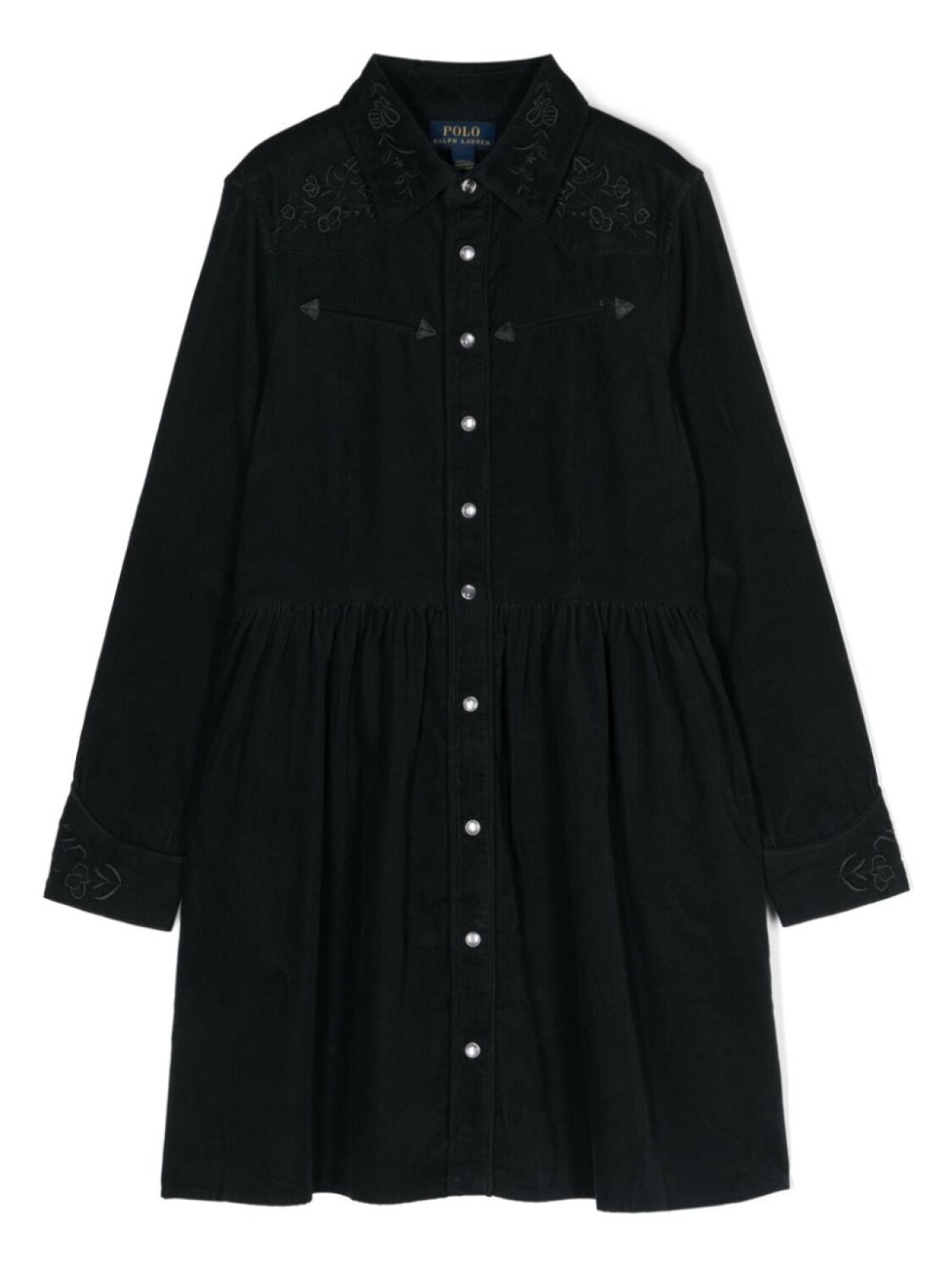 

Вельветовое платье миди Ralph Lauren Kids, черный