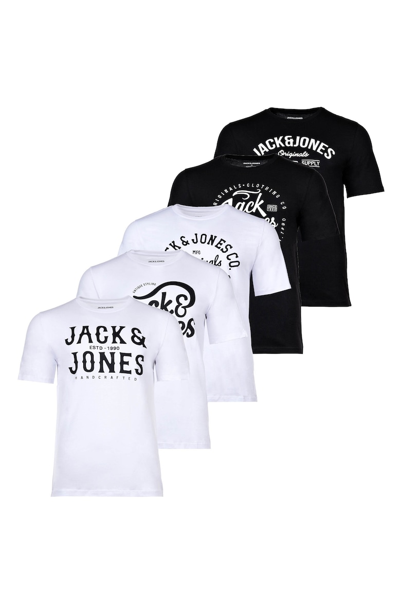 

Футболки Leogra с логотипом, 5 шт Jack & Jones, черный